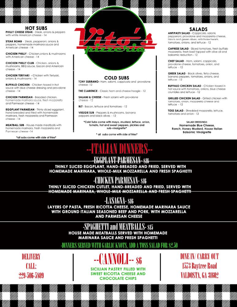Vito's Pizzeria Menu image 2